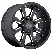 Black Rhino Wheel Sierra - 18 x 9 Black With Natural Accents - 1890SRA128165B22