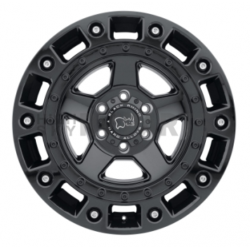 Black Rhino Wheel Cinco - 18 x 9.5 Black With Stainless Bolts - 1895CNC126135B87-2