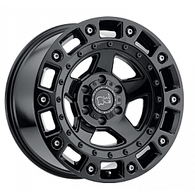Black Rhino Wheel Cinco - 18 x 9.5 Black With Stainless Bolts - 1895CNC126135B87