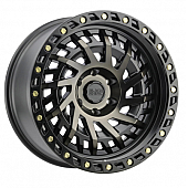 Black Rhino Wheel Shredder - 18 x 9.5 Black With Natural Dark Tinted Face - 1895SHD125150M10