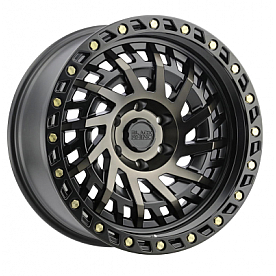 Black Rhino Wheel Shredder - 18 x 9.5 Black With Natural Dark Tinted Face - 1895SHD125150M10