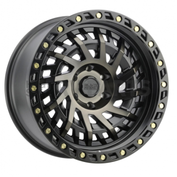 Black Rhino Wheel Shredder - 18 x 9.5 Black With Natural Dark Tinted Face - 1895SHD125150M10