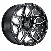 Black Rhino Wheel Sharpnel - 18 x 9.5 Black With Natural Accents - 1895SHR125150B10