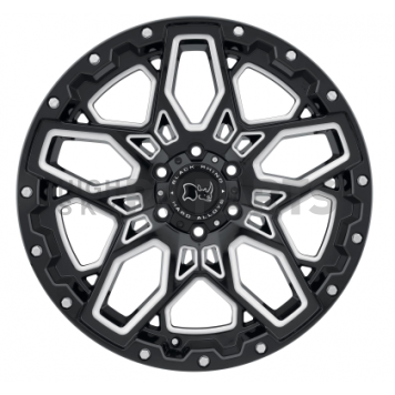 Black Rhino Wheel Sharpnel - 18 x 9.5 Black With Natural Accents - 1895SHR125150B10-1