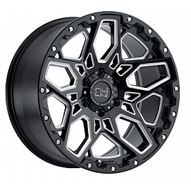 Black Rhino Wheel Sharpnel - 18 x 9.5 Black With Natural Accents - 1895SHR125150B10