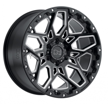 Black Rhino Wheel Sharpnel - 18 x 9.5 Black With Natural Accents - 1895SHR125150B10