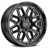 Black Rhino Wheel Hollister - 18 x 9.5 Black With Natural Accents - 1895HSR068165B22