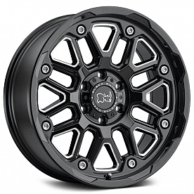 Black Rhino Wheel Hollister - 18 x 9.5 Black With Natural Accents - 1895HSR068165B22