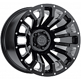Black Rhino Wheel Pinatubo - 18 x 9.5 Black With Natural Accents - 1895PNT065150B10