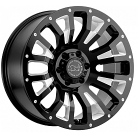 Black Rhino Wheel Pinatubo - 18 x 9.5 Black With Natural Accents - 1895PNT066135B87