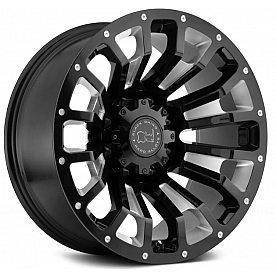 Black Rhino Wheel Pinatubo - 18 x 9.5 Black With Natural Accents - 1895PNT068165B22