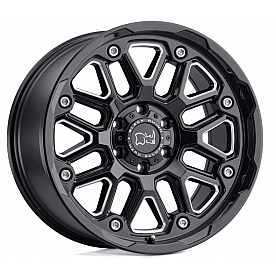 Black Rhino Wheel Hollister - 18 x 9.5 Black With Natural Accents - 1895HSR-88165B22