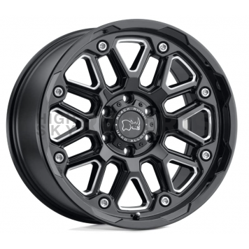 Black Rhino Wheel Hollister - 18 x 9.5 Black With Natural Accents - 1895HSR-88165B22