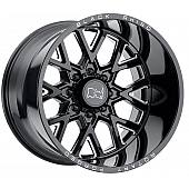 Black Rhino Wheel Grimlock - 20 x 9.5 Black With Natural Accents - 2095GRM128165B22
