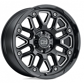 Black Rhino Wheel Hollister - 20 x 9.5 Black With Natural Accents - 2095HSR125150B10