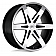 Black Rhino Wheel Peak - 20 x 9 Black With Natural Face - 2090PEK306135B87