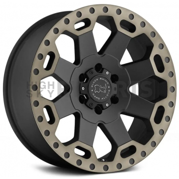 Black Rhino Wheel Warlord - 22 x 10 Black With Natural Dark Tint Lip - 2210WAR126140M12