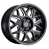 Black Rhino Wheel Reaper - 22 x 14 Black With Natural Accents - 2214RPR-66140B12