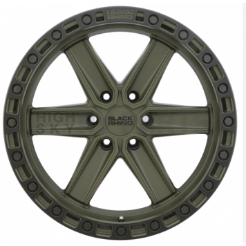 Black Rhino Wheel Henderson - 17 x 9 Olive Green With Black Lip And Bolts - 1790HDS-26140N12-1