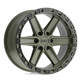 Black Rhino Wheel Henderson - 17 x 9 Olive Green With Black Lip And Bolts - 1790HDS-26140N12