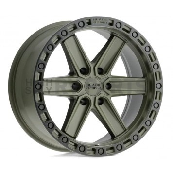 Black Rhino Wheel Henderson - 17 x 9 Olive Green With Black Lip And Bolts - 1790HDS-26140N12
