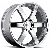 Black Rhino Wheel Pondora - 22 x 9.5 Silver With Natural Face - 2295PND256140S12