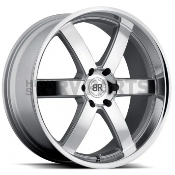 Black Rhino Wheel Pondora - 22 x 9.5 Silver With Natural Face - 2295PND256140S12