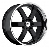 Black Rhino Wheel Pondora - 24 x 10 Black With Natural Lip - 2410PND256140B12