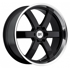 Black Rhino Wheel Pondora - 24 x 10 Black With Natural Lip - 2410PND256140B12