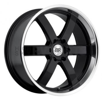 Black Rhino Wheel Pondora - 24 x 10 Black With Natural Lip - 2410PND256140B12