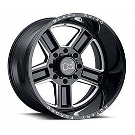 Black Rhino Wheel Canon - 24 x 14 Black With Natural Accents - 2414CAN-66140B12