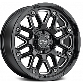 Black Rhino Wheel Hollister - 18 x 9.5 Black With Natural Accents - 1895HSR-86140B12