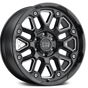 Black Rhino Wheel Hollister - 18 x 9.5 Black With Natural Accents - 1895HSR-86140B12