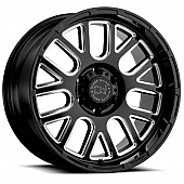 Black Rhino Wheel Pismo - 18 x 9.5&nbsp;Black With Natural Accents - 1895PIS066140B12