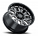 Black Rhino Wheel Pismo - 18 x 9.5 Black With Natural Accents - 1895PIS-86140B12