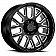 Black Rhino Wheel Pismo - 18 x 9.5 Black With Natural Accents - 1895PIS-86140B12