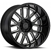 Black Rhino Wheel Pismo - 20 x 12&nbsp;Black With Natural Accents - 2012PIS-46140B12