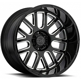Black Rhino Wheel Pismo - 20 x 12&nbsp;Black With Natural Accents - 2012PIS-46140B12