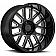 Black Rhino Wheel Pismo - 20 x 12 Black With Natural Accents - 2012PIS-46140B12