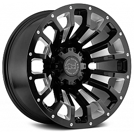 Black Rhino Wheel Pinatubo - 20 x 12 Black With Natural Accents - 2012PNT-46140B12