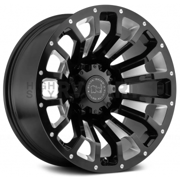 Black Rhino Wheel Pinatubo - 20 x 12 Black With Natural Accents - 2012PNT-46140B12