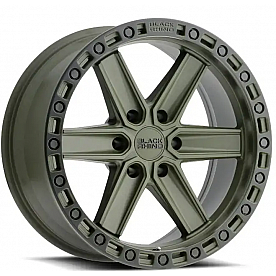 Black Rhino Wheel Henderson - 20 x 9.5 Olive Green With Black Lip And Bolts - 2095HDS186140N12