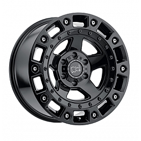 Black Rhino Wheel Cinco - 17 x 9.5 Black With Stainless Bolts - 1795CNC-85127B71