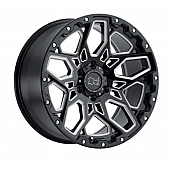 Black Rhino Wheel Sharpnel - 18 x 9.5 Gloss Black With Milled Accents - 1895SHR-85127B71