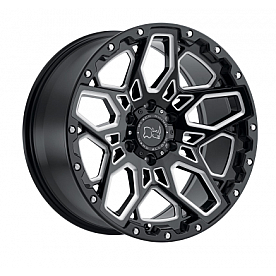 Black Rhino Wheel Sharpnel - 20 x 9.5 Black With Natural Accents - 2095SHR125150B10