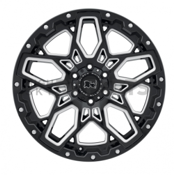 Black Rhino Wheel Sharpnel - 20 x 9.5 Black With Natural Accents - 2095SHR125150B10-2