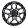 Black Rhino Wheel Sharpnel - 20 x 9.5 Black With Natural Accents - 2095SHR125150B10