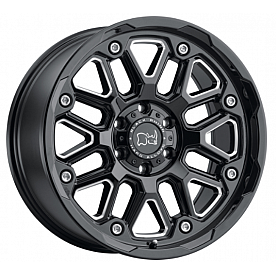 Black Rhino Wheel Hollister - 17 x 9.5 Black With Natural Accents - 1795HSR-85127B71
