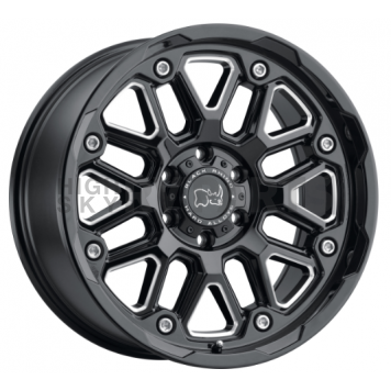 Black Rhino Wheel Hollister - 17 x 9.5 Black With Natural Accents - 1795HSR-85127B71