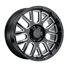 Black Rhino Wheel Pismo - 20 x 9.5 Black With Natural Accents - 2095PIS065150B10